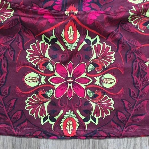 Athleta Powermesh CYA Athletic Colorful Print Stretch Skirt Women's Large Tall - Picture 3 of 8